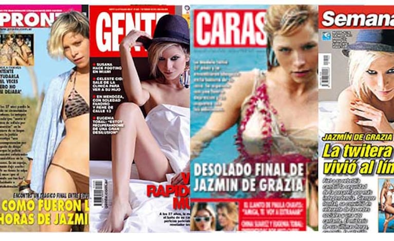 Las tapas de la semana, con la trágica muerte de Jazmín De Grazia