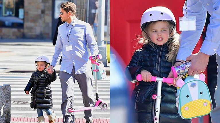 Las tiernas fotos de Bradley Cooper enseñándole a su hija a andar en monopatín