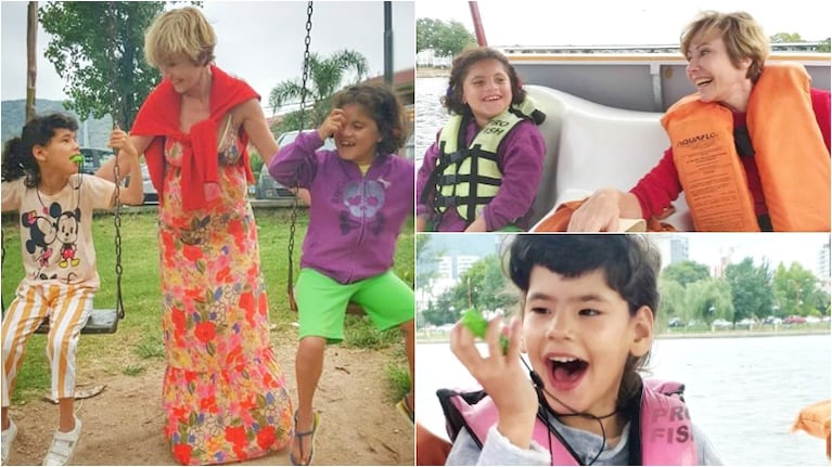 Las tiernas fotos de Inés Estevez con sus hijas a puro juego (Fotos: Instagram)