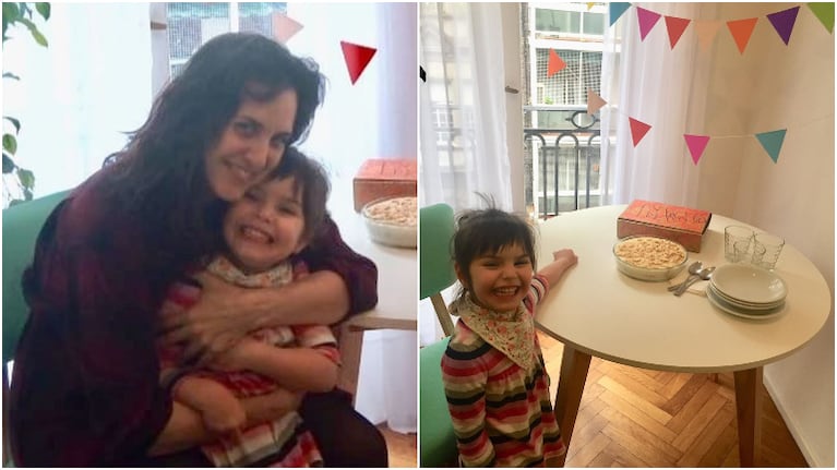 Las tiernas fotos de Julieta Díaz con Elena, su nena: Cumple sorpresa organizado por mi hija de 4 años