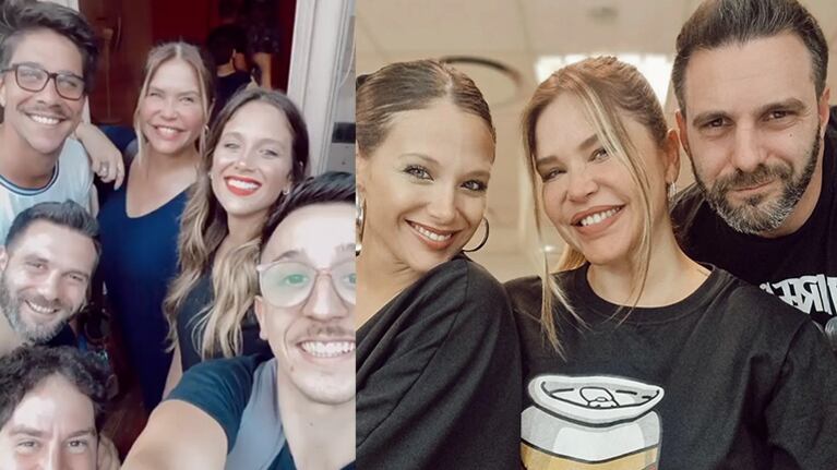 Las tiernas fotos de Nazarena Vélez con su novio y su hija Barbie trabajando juntos por primera vez.