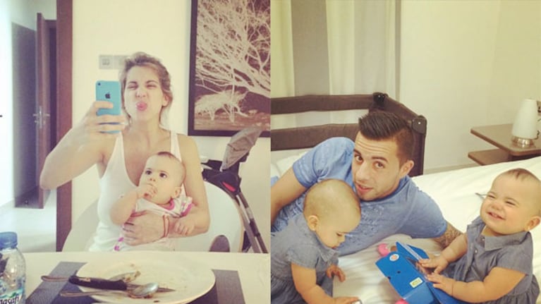 Las tiernas postales familiares de Cinthia Fernández y Defederico en Dubai (Instagram).