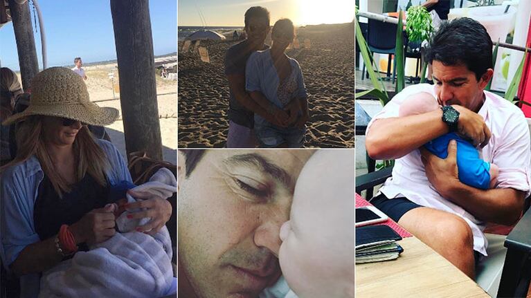 Las vacaciones de Amalia Granata junto a Leo Squarzon y su bebé en Punta del Este (Foto: Instagram)