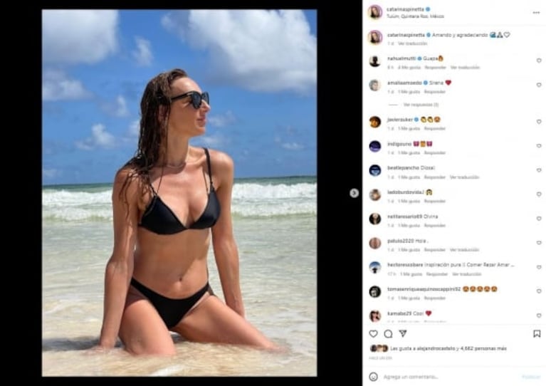 Las vacaciones de Catarina Spinetta y Nahuel Mutti en familia tras su separación: "El amor se transforma"