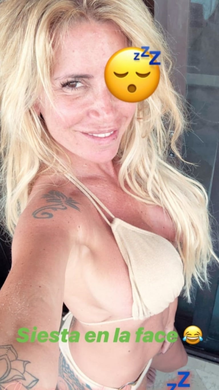Las vacaciones de Flor Peña y Ramiro Ponce de León: besos apasionados, relax en la pileta y fotos al natural