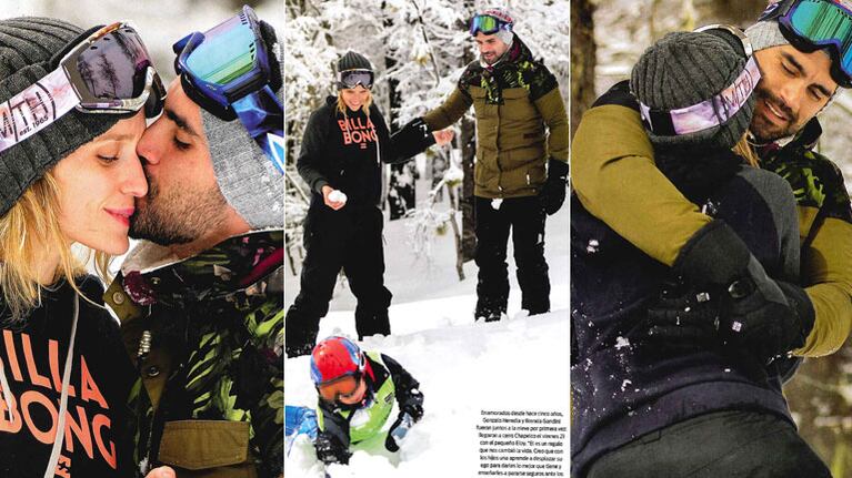 Las vacaciones de Gandini, Heredia y Eloy (Foto: revista Hola Argentina)