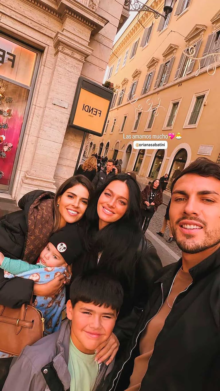 Las vacaciones de Leo Paredes y su familia en Roma con Oriana Sabatini (Fotos: Instagram qccamilagalantee)