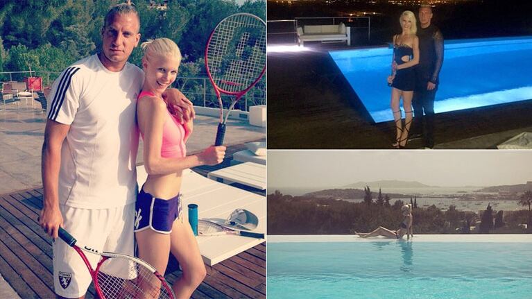 Las vacaciones de Maxi López y Daniela Christiansson en Ibiza (Foto: Instagram)