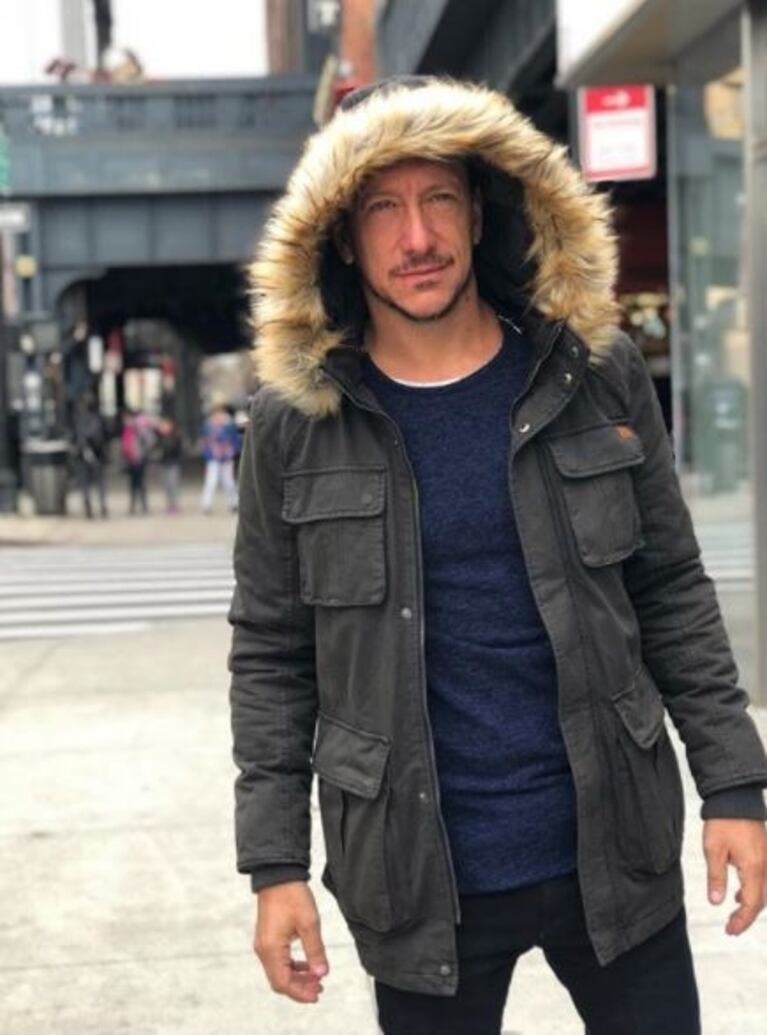 Las vacaciones de Nico Vázquez y Gimena Accardi en Nueva York:  amor, patín sobre hielo y looks cancheros 