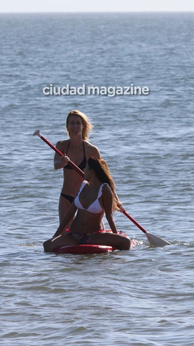 Las vacaciones de Nicole Neumann en Punta del Este: lomazo en bikini, sol y paddle surf