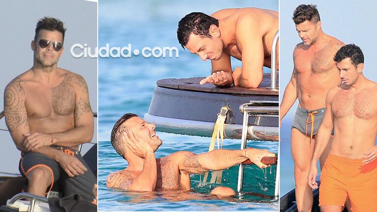 Las vacaciones de Ricky Martin y su novio en Ibiza. (Foto: Grosby Group)