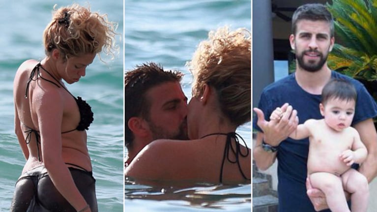 Las vacaciones de Shakira y Piqué con su hijo, Milan, en Hawaii (Fotos: Daily Mail y Twitter).