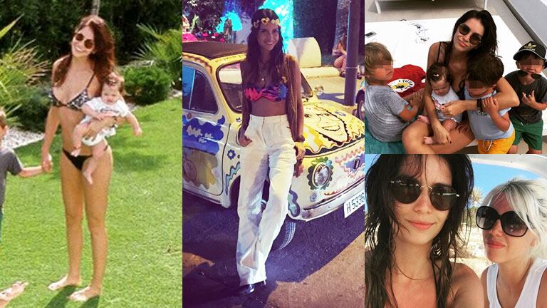 Las vacaciones de Zaira Nara junto a Wanda en Ibiza (Fotos: Instagram). 