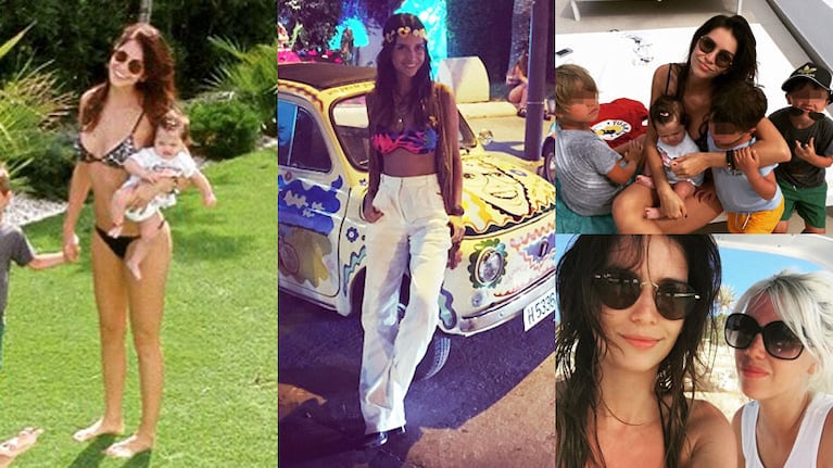 Las vacaciones de Zaira Nara junto a Wanda en Ibiza (Fotos: Instagram). 