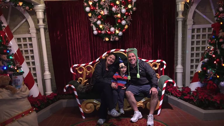 Las vacaciones familiares de Carna, su esposa y su hijo. (Foto: Claudia Ares Eventos)