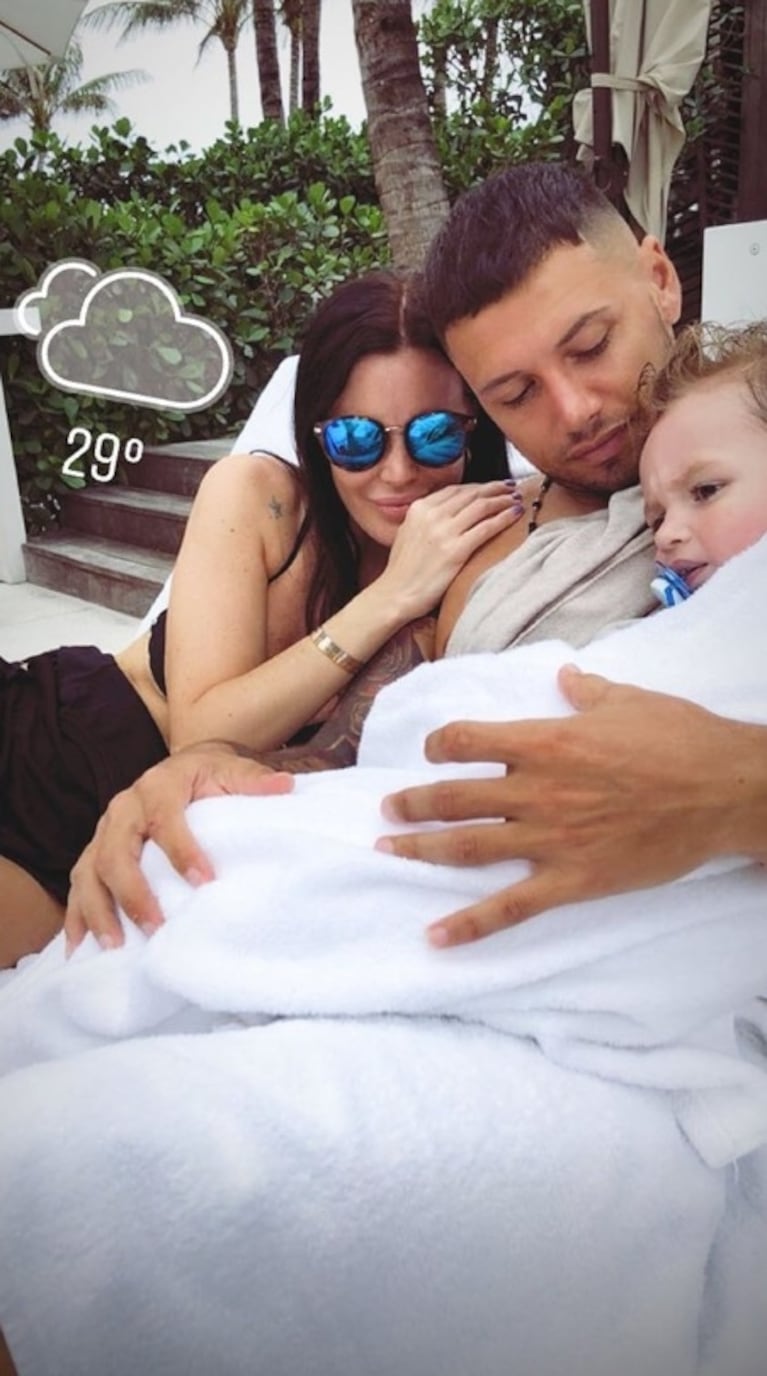 Las vacaciones familiares de Natalie Weber y Mauro Zárate tras la crisis: románticas postales desde Miami