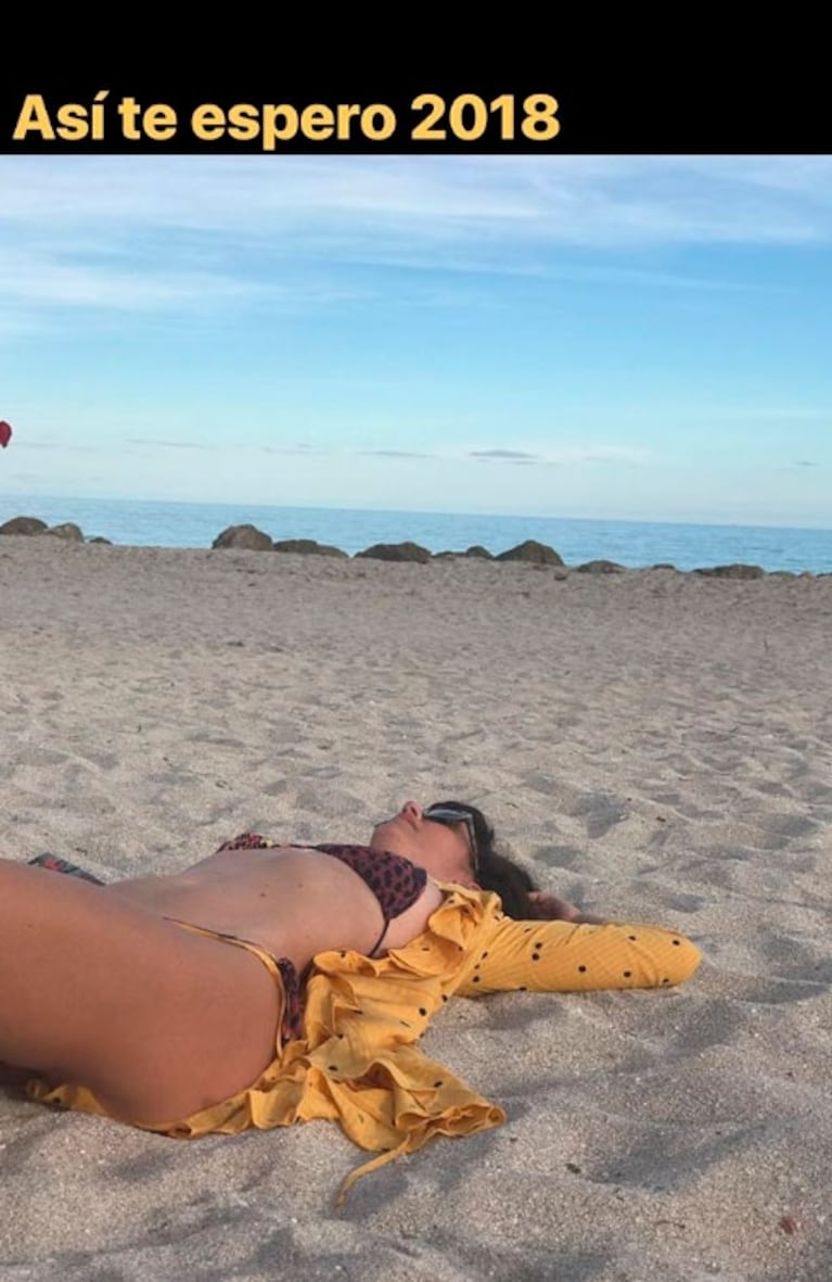 Las vacaciones playeras de Griselda Siciliani, una diosa al natural y con humor en Miami: "Así te espero 2018"