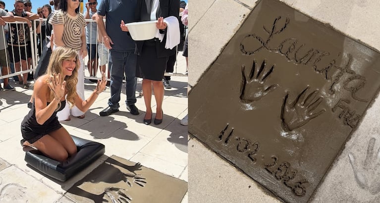 Laurita Fernández dejó las huellas de sus manos en la Vereda de las Estrellas del Hermitage en Mar del Plata | Créditos: Instagram @holasoylaurita