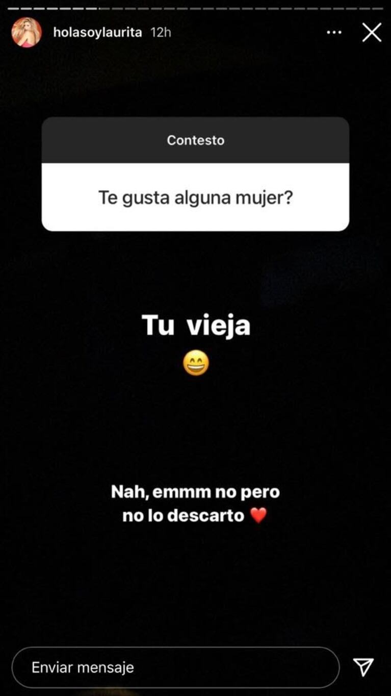 Laurita Fernández habló de la posibilidad de sentirse atraída por una mujer: "No lo descarto"