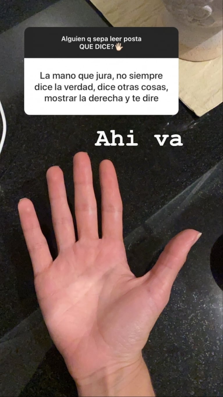 Laurita Fernández pidió que le leyeran las manos en Instagram: ¡la predicción que se repetía todo el tiempo y la impactó!