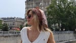 Laurita Fernández posó durante su visita a París.