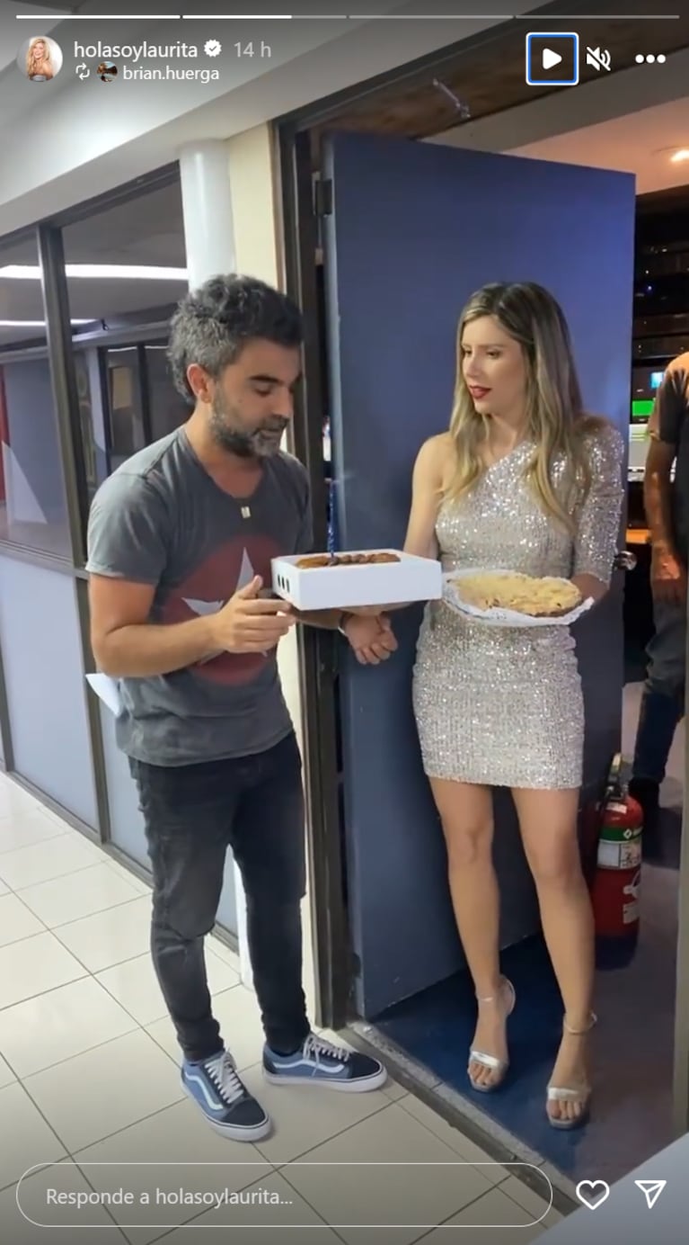 Laurita Fernández publicó una foto súper íntima con Peluca Brusca en el camarín que dio que hablar 
