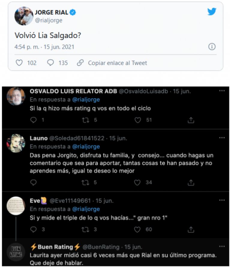 Laurita Fernández salió al cruce de la chicana de Jorge Rial: "Elegiría otro tipo de trabajo si eso me afectara tanto"