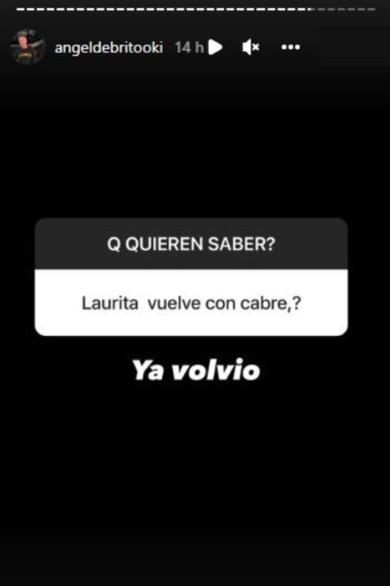 Laurita Fernández se habría reconciliado con Nicolás Cabré: "Ya volvió"