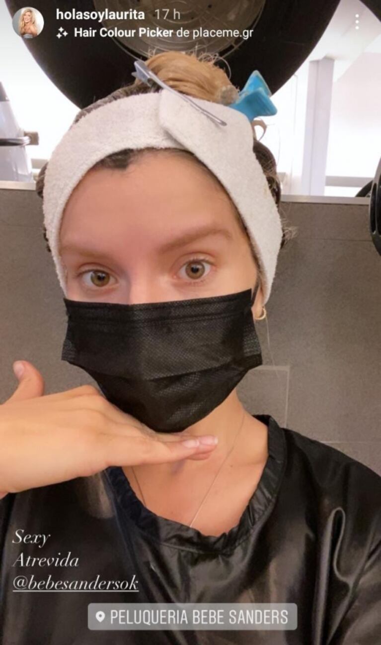 Laurita Fernández se mostró divertida desde la peluquería: "Atrevida"