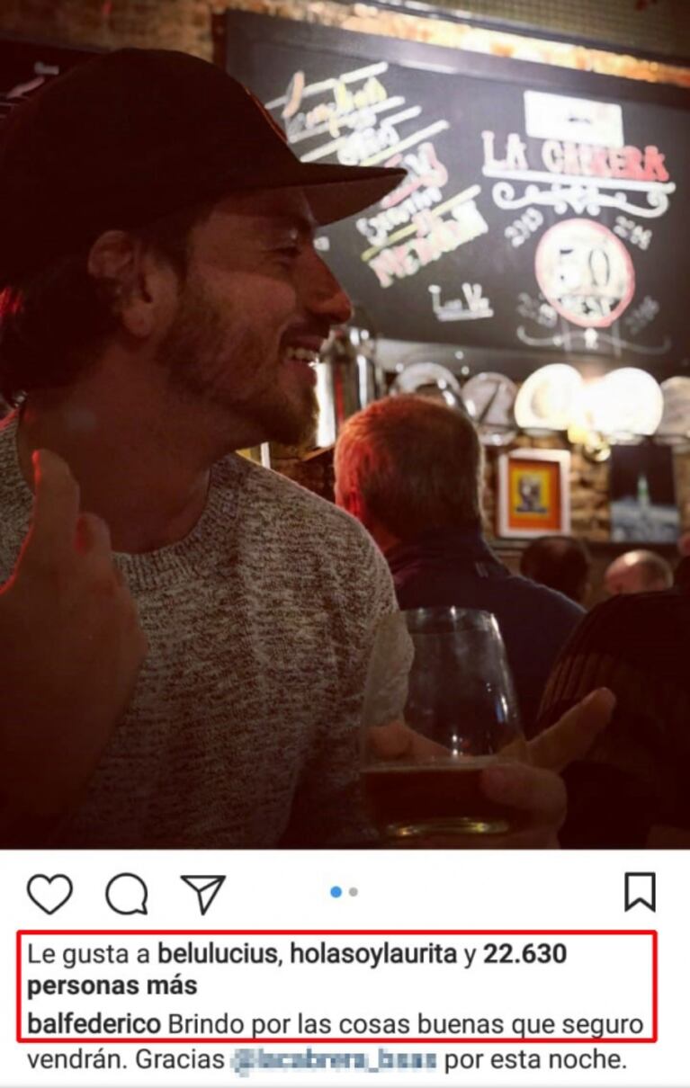 Laurita Fernández y Federico Bal intercambiaron "likes" en Instagram: ¿buena onda o chances de reconciliación?