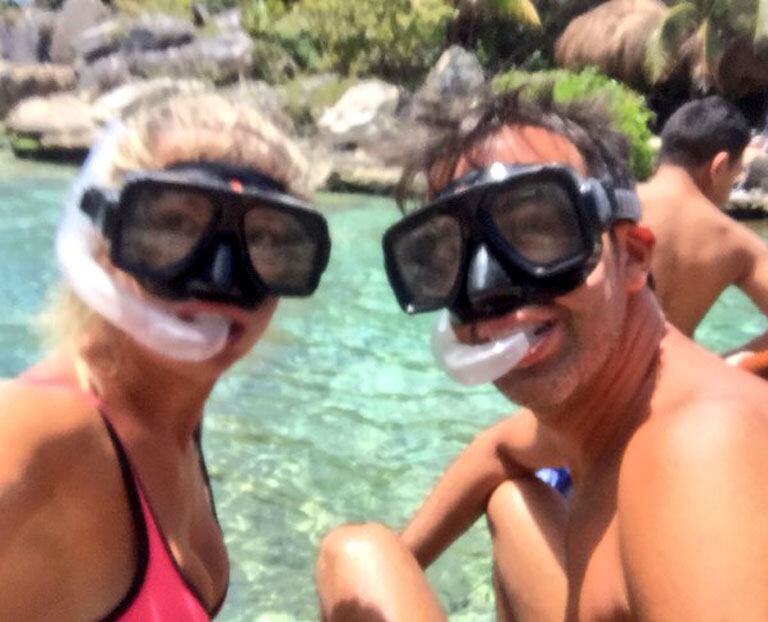 Laurita Fernández y Federico Hoppe, enamorados en México (Fotos: Instagram). 