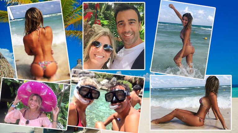 Laurita Fernández y Federico Hoppe, enamorados en México (Fotos: Instagram). 