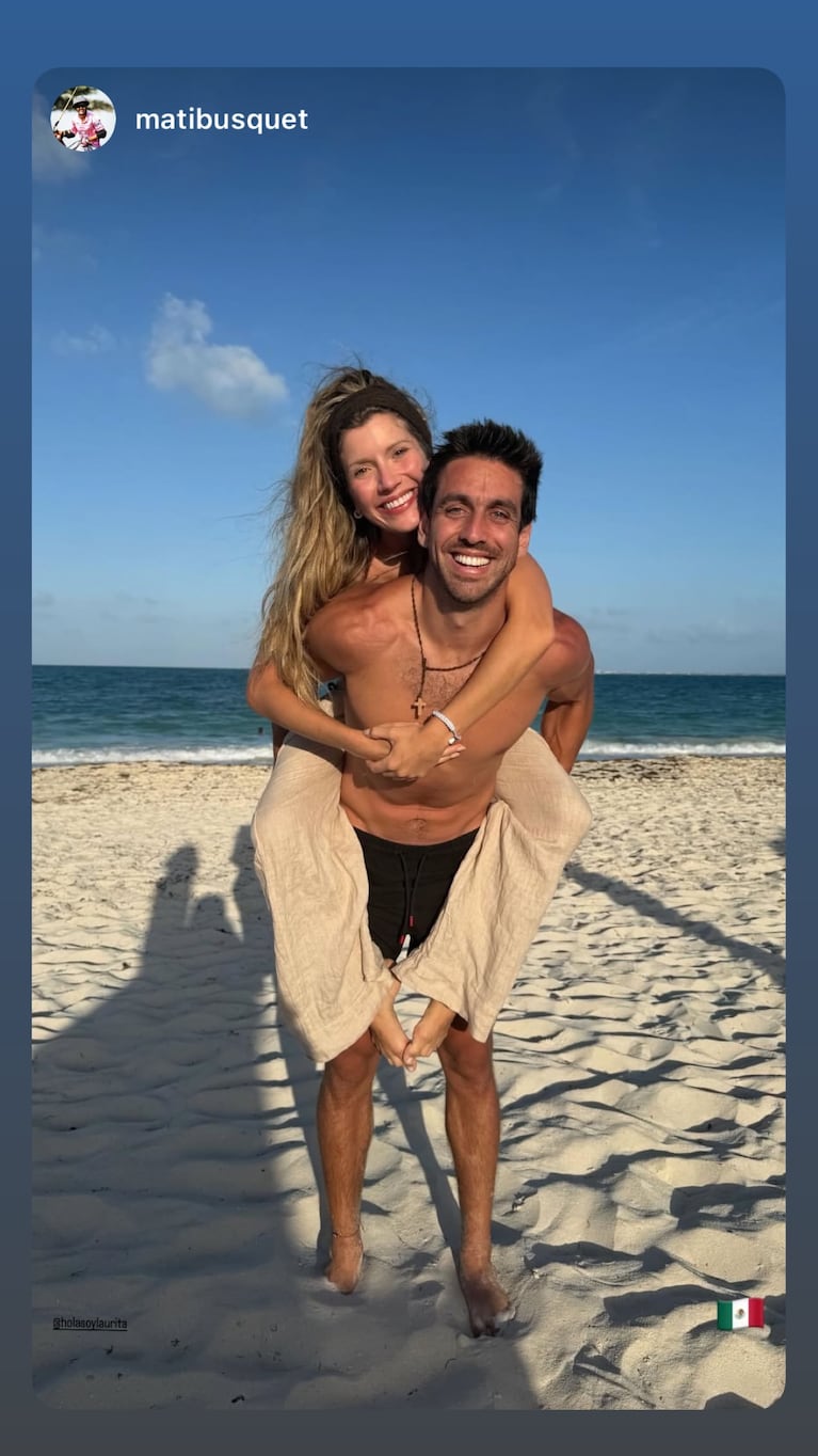 Laurita Fernández y Matías Busquet. (Foto: instagram.com/holasoylaurita/)
