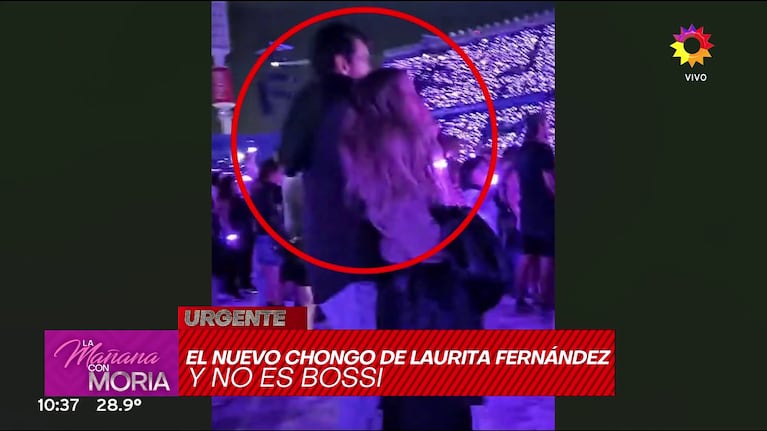 Laurita Fernández y su flamante chongo en el recital de Shakira.