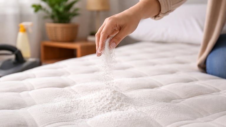 Lavar el colchón con bicarbonato de sodio, truco casero
