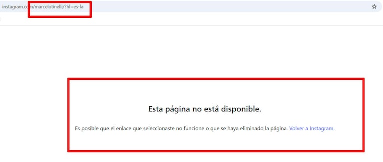 Le cerraron la cuenta de Instagram a Marcelo Tinelli (captura de Instagram)