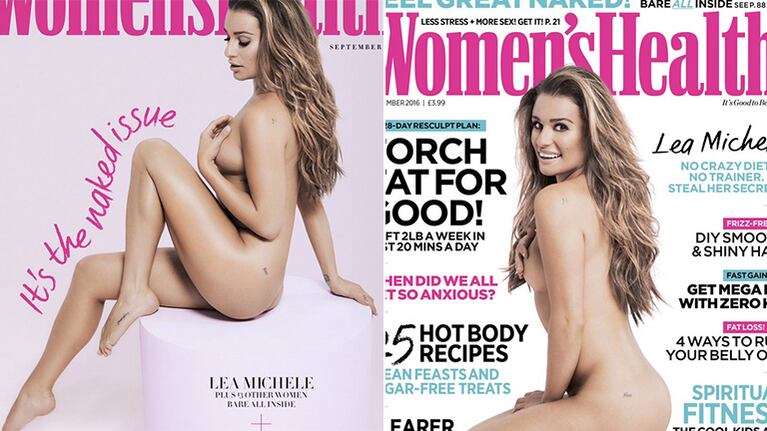 Lea Michele, desnuda en la tapa de Women's Health.