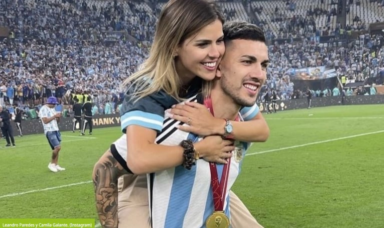 Leandro Paredes y Camila Galante.