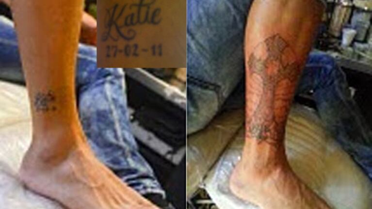 Leandro Penna se borró el tatuaje que tenía con el nombre de su ex y lo reemplazó por una cruz. (Foto: Web)