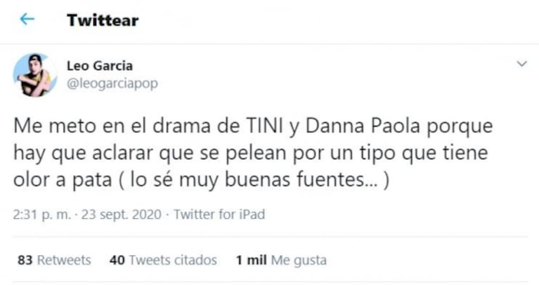 Leo García reveló insólitos detalles íntimos de Sebastián Yatra: "La tiene más grande que Cristian Castro, pero tiene olor a pata"