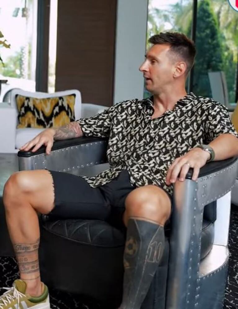 Leo Messi en la entrevista que le hizo Migue Granados.