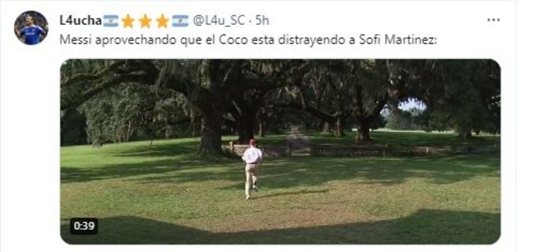 Leo Messi gambeteó a Sofi Martínez y las redes se llenaron de memes