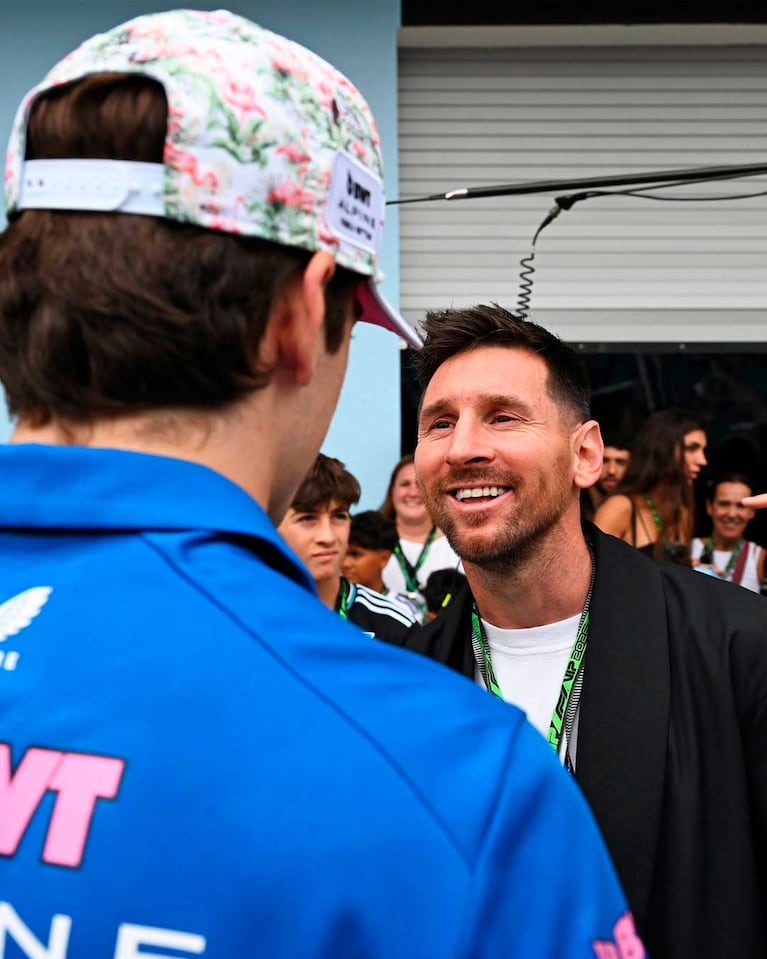 Leo Messi y Franco Colapinto (Fotos: Instagram @francolapinto)