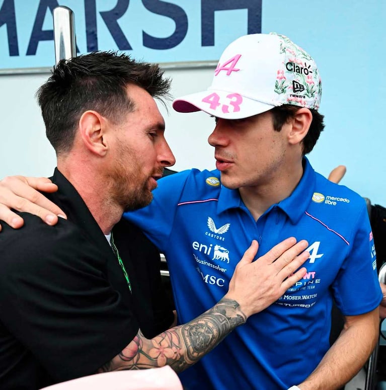Leo Messi y Franco Colapinto (Fotos: Instagram @francolapinto)