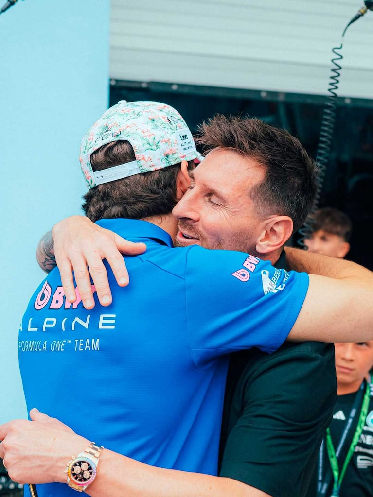 Leo Messi y Franco Colapinto (Fotos: Instagram @francolapinto)