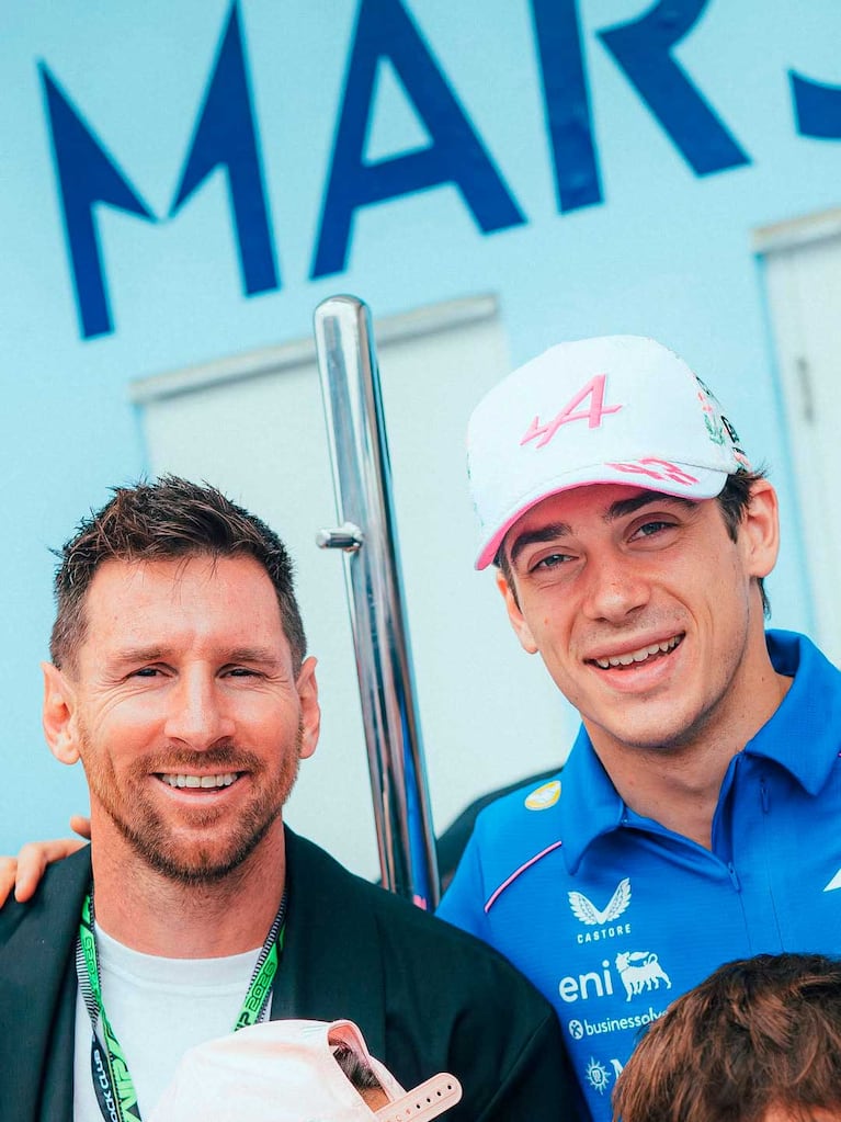 Leo Messi y Franco Colapinto (Fotos: Instagram @francolapinto)