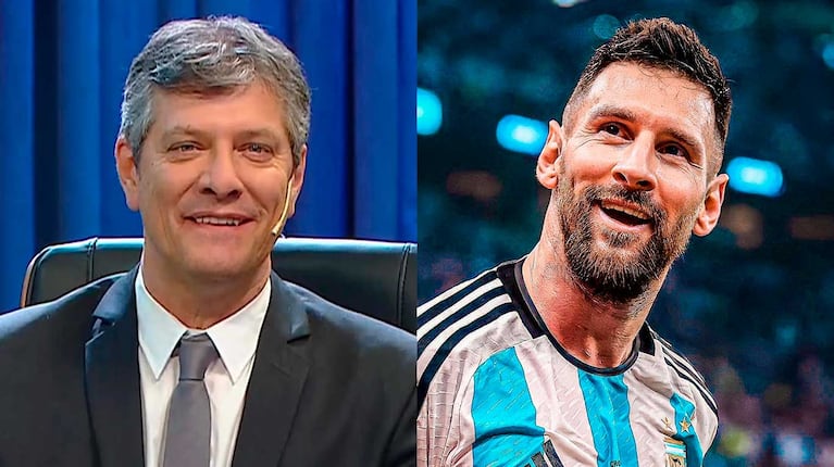 Leo Messi y Mario Pergolini (Fotos: captura eltrece y Instagram)