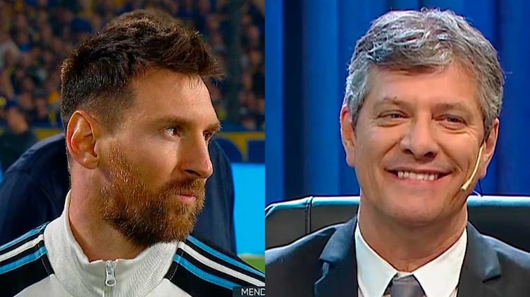 Leo Messi y Mario Pergolini (Fotos: captura eltrece y Instagram)