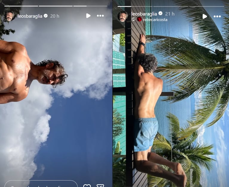 Leonardo Sbaraglia mostró sus vacaciones en Brasil junto a Rebeca Ricosta. Crédito: Instagram