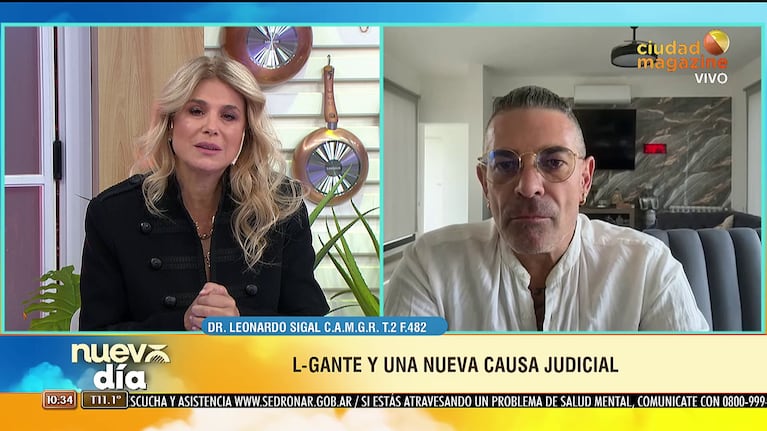 Leonardo Sigal habló de L-Gante (Foto: captura de Nuevo Día).